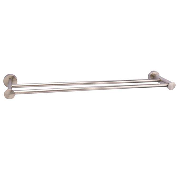 Barclay Plumer Double Towel Bar, 24'',Brushed Nickel