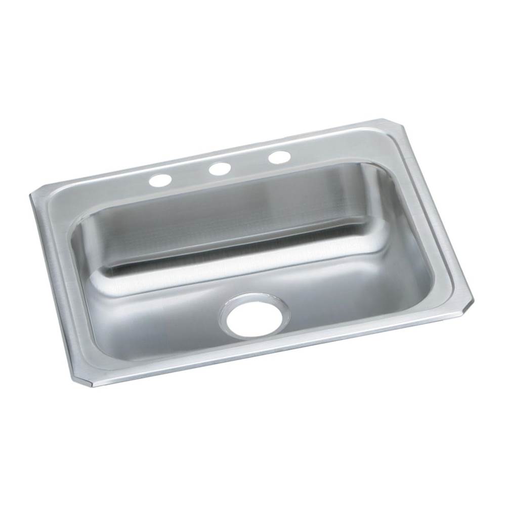 Elkay Celebrity Stainless Steel 25'' x 21-1/4'' x 5-3/8'', 4-Hole Single Bowl Drop-in Sink