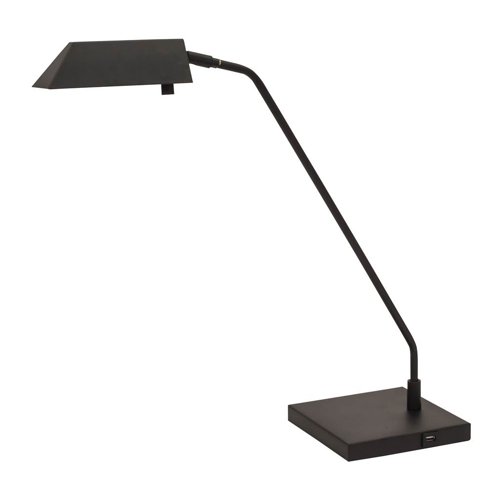 House Of Troy Newbury Table Lamp in Black with USB Port