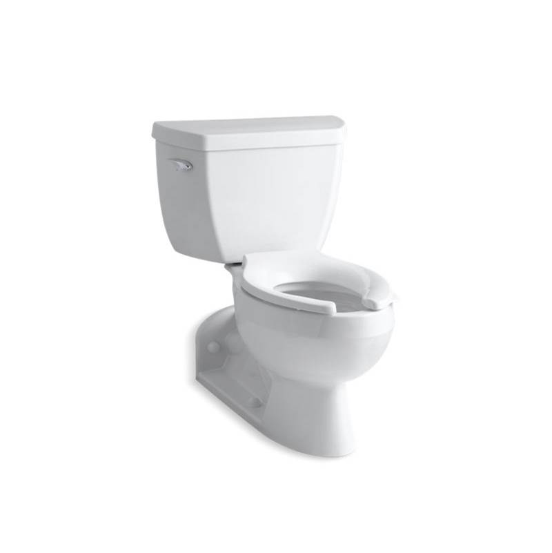 Kohler Barrington™ Two-piece elongated 1.6 gpf toilet with Pressure Lite® flushing technology, left-hand trip lever and toilet tank locks