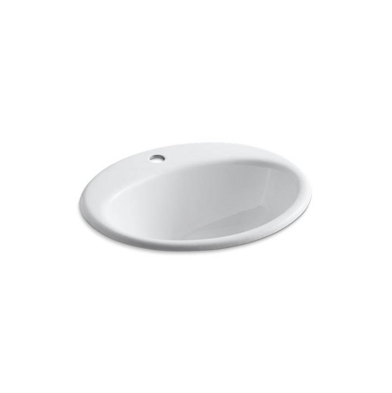 Kohler Farmington® Drop-in bathroom sink with single faucet hole