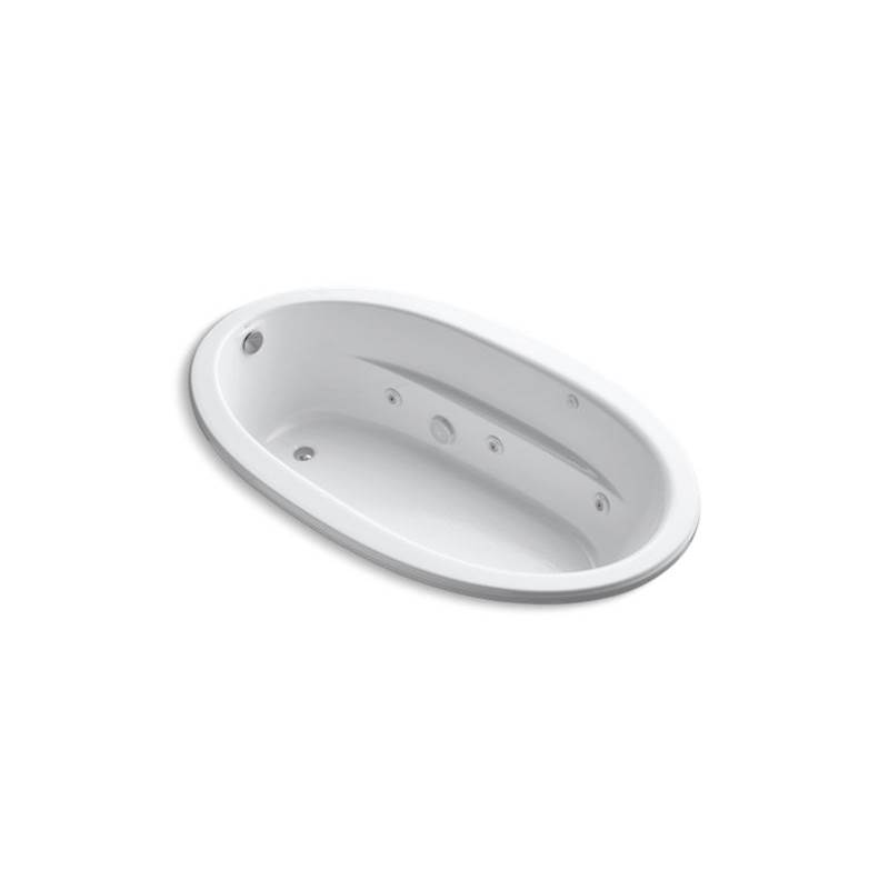 Kohler Sunward® 72'' x 42'' drop-in whirlpool bath with Bask® heated surface and end drain