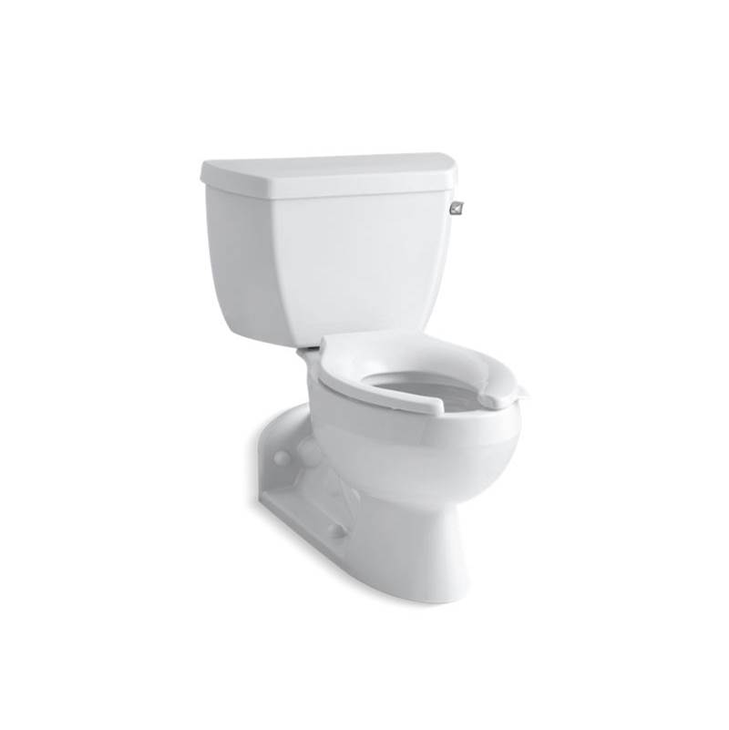 Kohler Barrington™ Two-piece elongated 1.0 gpf toilet with Pressure Lite® flushing technology and right-hand trip lever