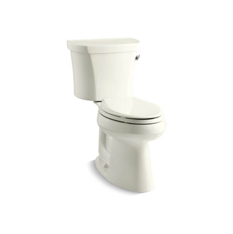 Kohler Highline® Comfort Height® Two-piece elongated 1.28 gpf chair height toilet with right-hand trip lever, tank cover locks and 14'' rough-in