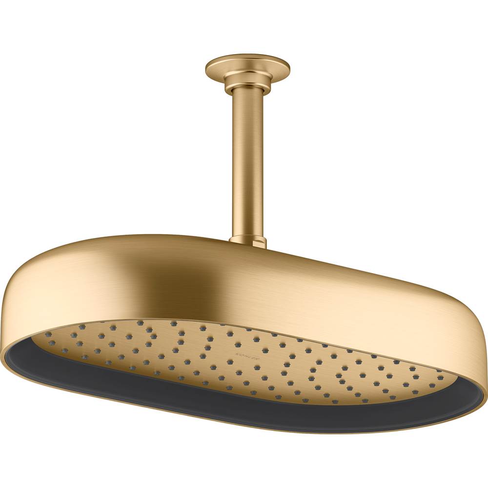 Kohler Statement Oval 12 in. 2.5 Gpm Rainhead With Katalyst Air-Induction Technology