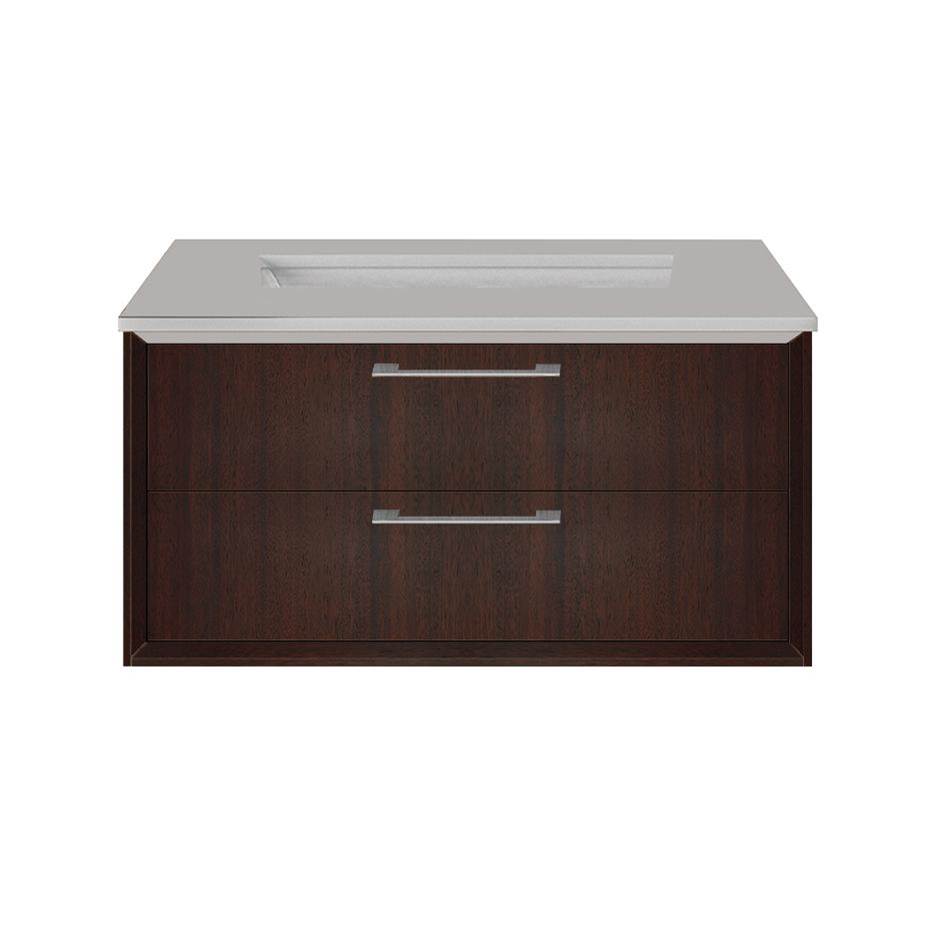 Lacava Solid Surface countertop with a cut-out for under-mount sink 5452UN for wall-mount under-counter vanity GEM-UN-24