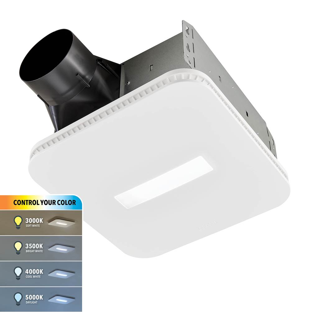 Broan Nutone 110 CFM Bathroom Exhaust Fan with CCT LED Light CleanCover™ Grille, ENERGY STAR