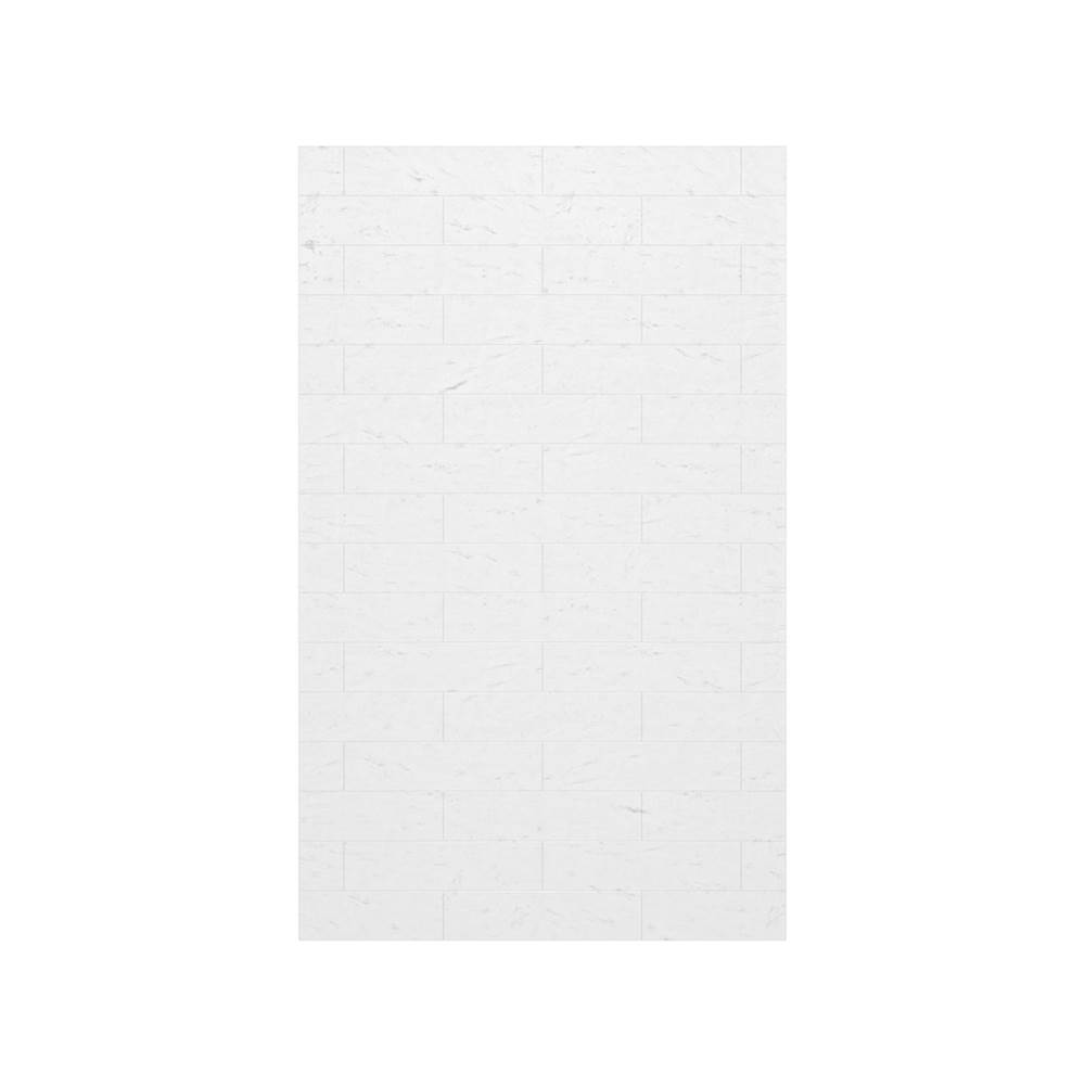 Swan MSMK-8434-1 34 x 84 Swanstone® Modern Subway Tile Glue up Bathtub and Shower Single Wall Panel in Carrara