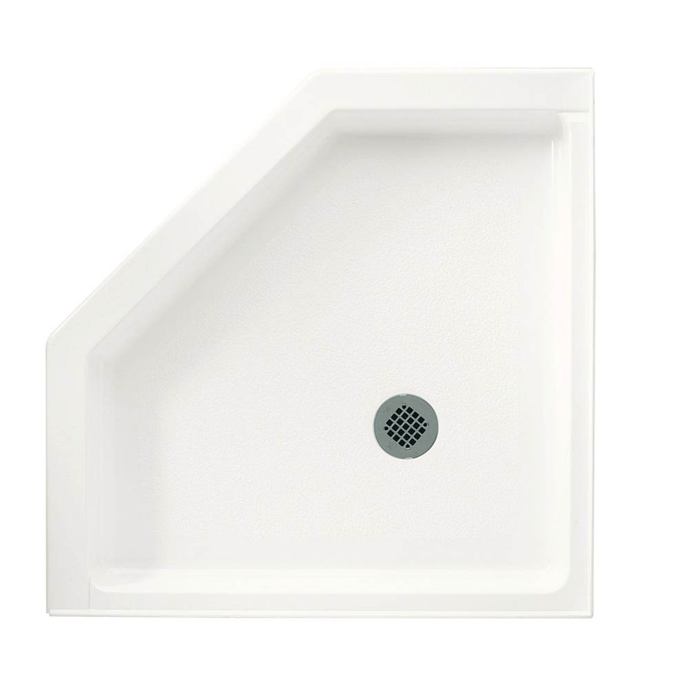 Swan SS-38NEO 38 x 38 Swanstone Corner Shower Pan with Center Drain in Clay