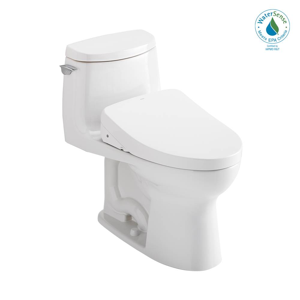 TOTO Toto® Washlet+® Ultramax® II 1G® One-Piece Elongated 1.0 Gpf Toilet And Washlet+® S550E Contemporary Bidet Seat, Cotton White