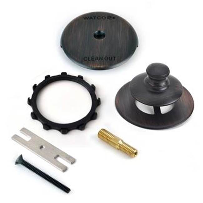 Watco Manufacturing Universal Nufit Pp Trim Kit - 3/8-5/16 Adapter Pin Rubbed Bronze 2-Hole Faceplate 3/8-5/16 And No.10-24 Adapter Pins